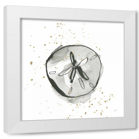 Sand Dollar II White Modern Wood Framed Art Print by Paschke, Chris