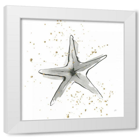 Starfish II White Modern Wood Framed Art Print by Paschke, Chris