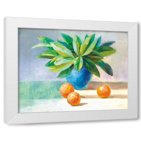 Citrus Still Life White Modern Wood Framed Art Print by Nai, Danhui