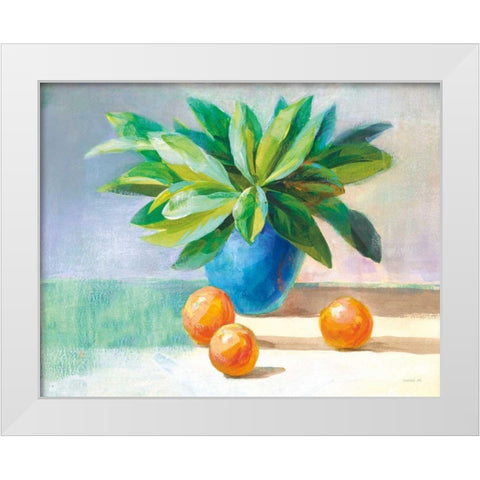 Citrus Still Life White Modern Wood Framed Art Print by Nai, Danhui