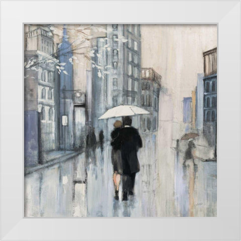 Spring Rain New York Neutral Crop White Modern Wood Framed Art Print by Purinton, Julia