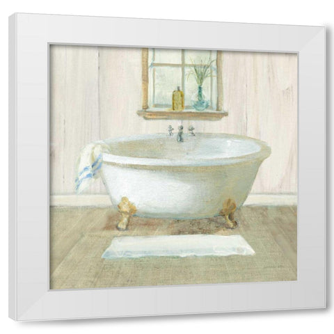 Farmhouse Bathtub White Modern Wood Framed Art Print by Nai, Danhui