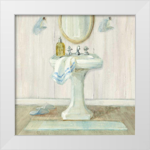 Farmhouse Sink White Modern Wood Framed Art Print by Nai, Danhui