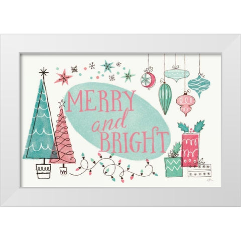 Retro Christmas I Bright White Modern Wood Framed Art Print by Penner, Janelle