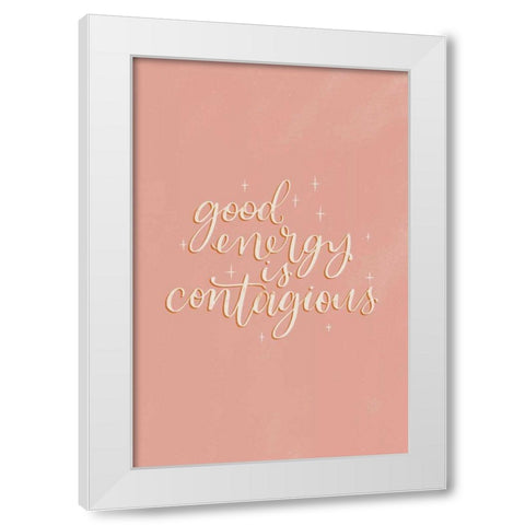 Mod Glam Good Energy II White Modern Wood Framed Art Print by Thorns, Becky