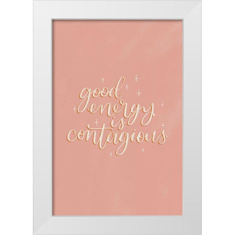 Mod Glam Good Energy II White Modern Wood Framed Art Print by Thorns, Becky