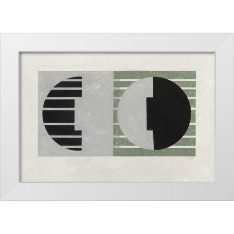 Latitude Sage White Modern Wood Framed Art Print by Schick, Mike