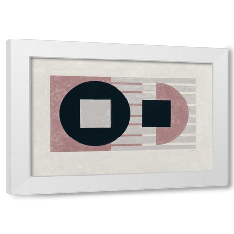 Laterally Speaking Mauve White Modern Wood Framed Art Print by Schick, Mike
