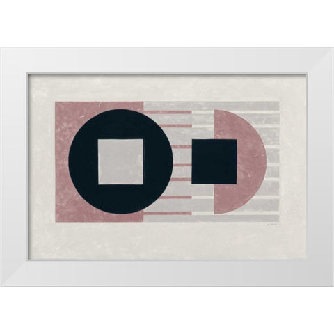 Laterally Speaking Mauve White Modern Wood Framed Art Print by Schick, Mike