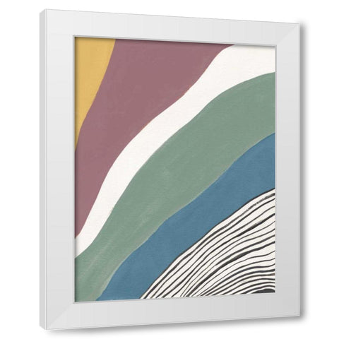 Colorful Retro Abstract IV White Modern Wood Framed Art Print by Nai, Danhui