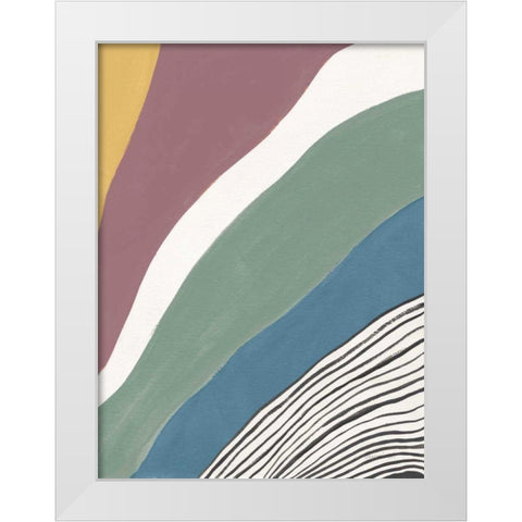 Colorful Retro Abstract IV White Modern Wood Framed Art Print by Nai, Danhui
