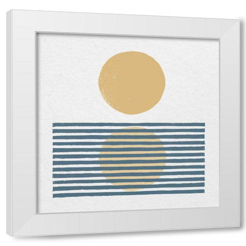 Reflection I Yellow White Modern Wood Framed Art Print by Hershey, Moira