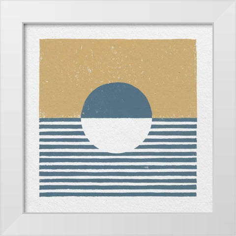 Reflection IV Yellow White Modern Wood Framed Art Print by Hershey, Moira