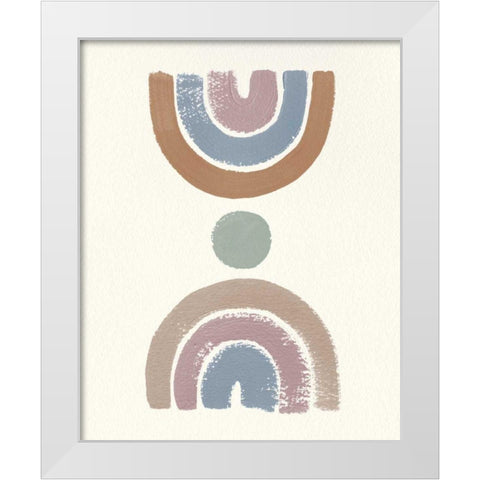 Desert Rainbows I Blue White Modern Wood Framed Art Print by Hershey, Moira