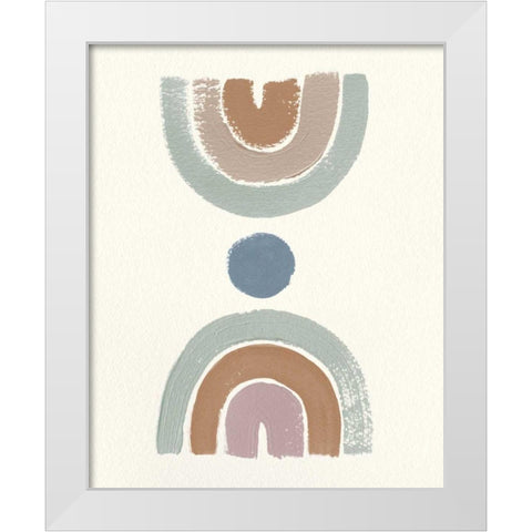Desert Rainbows II Mint White Modern Wood Framed Art Print by Hershey, Moira