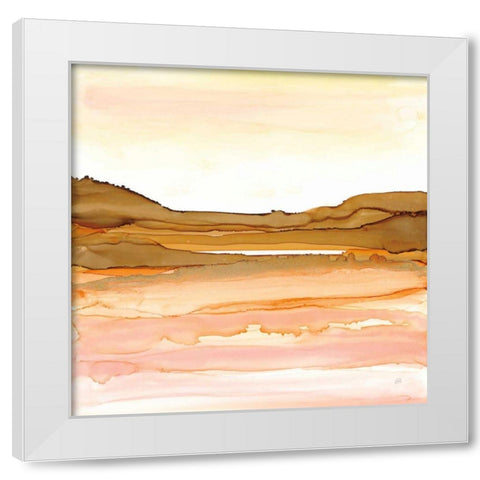 Desertscape II White Modern Wood Framed Art Print by Paschke, Chris
