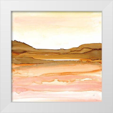 Desertscape II White Modern Wood Framed Art Print by Paschke, Chris