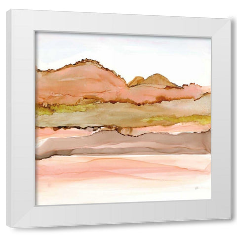 Desertscape IV White Modern Wood Framed Art Print by Paschke, Chris