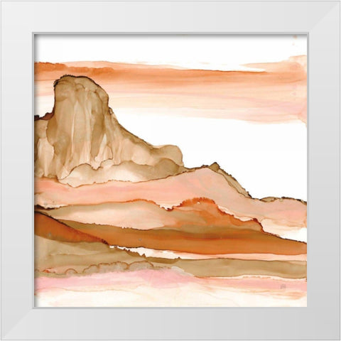 Desertscape V White Modern Wood Framed Art Print by Paschke, Chris