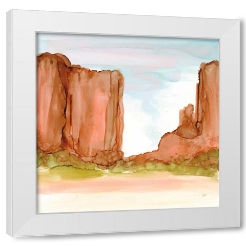 Desertscape VI White Modern Wood Framed Art Print by Paschke, Chris