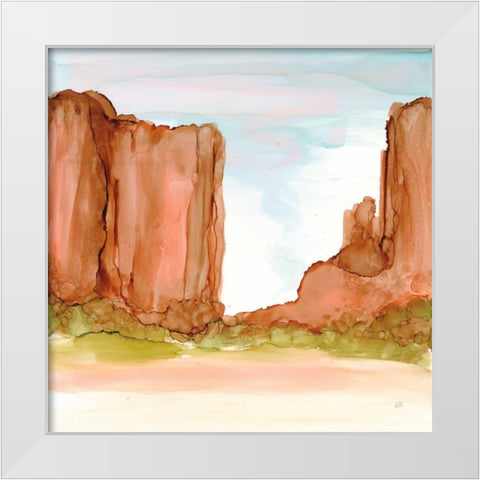 Desertscape VI White Modern Wood Framed Art Print by Paschke, Chris