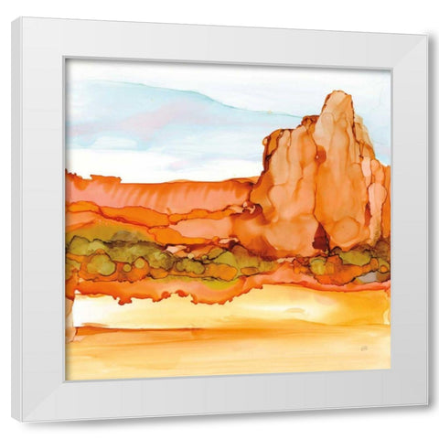 Desertscape VII White Modern Wood Framed Art Print by Paschke, Chris