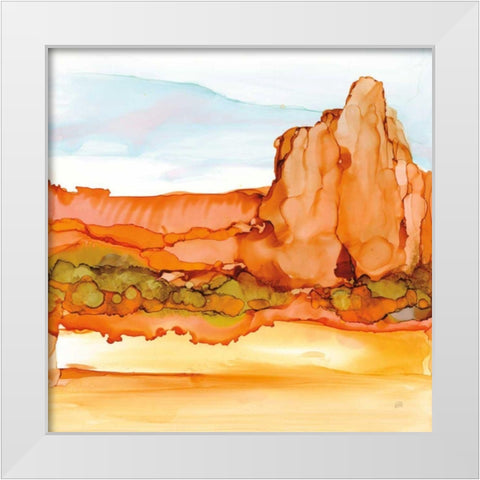 Desertscape VII White Modern Wood Framed Art Print by Paschke, Chris