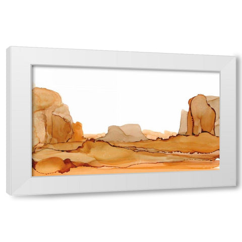 Brownscape I White Modern Wood Framed Art Print by Paschke, Chris