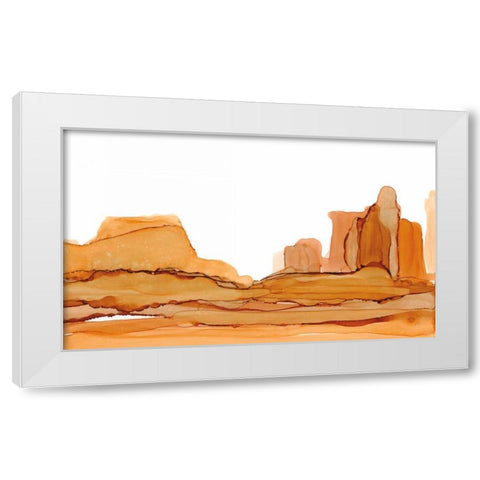 Brownscape II White Modern Wood Framed Art Print by Paschke, Chris