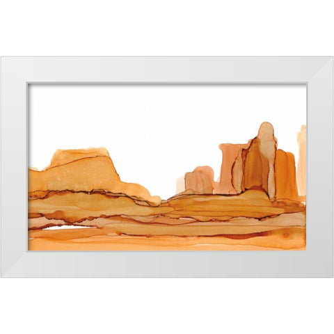 Brownscape II White Modern Wood Framed Art Print by Paschke, Chris
