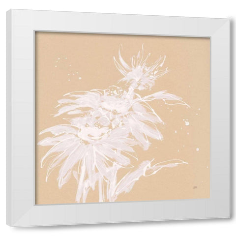 Echinacea I White Modern Wood Framed Art Print by Paschke, Chris