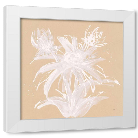 Echinacea III White Modern Wood Framed Art Print by Paschke, Chris
