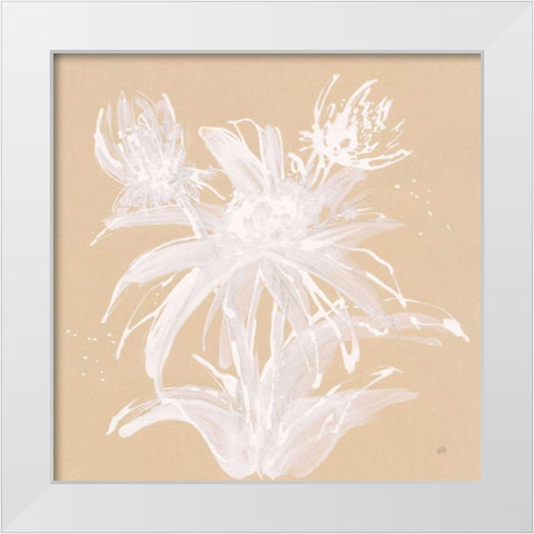 Echinacea III White Modern Wood Framed Art Print by Paschke, Chris