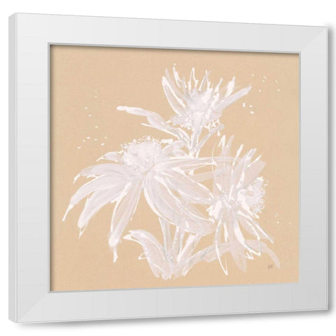 Echinacea IV White Modern Wood Framed Art Print by Paschke, Chris