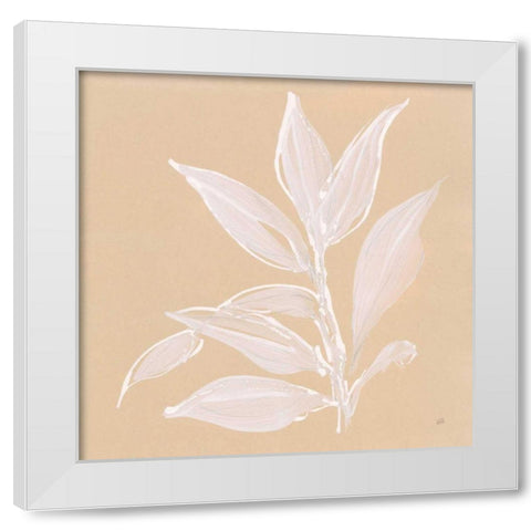Leaf Study I White Modern Wood Framed Art Print by Paschke, Chris