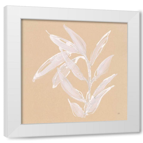 Leaf Study III White Modern Wood Framed Art Print by Paschke, Chris