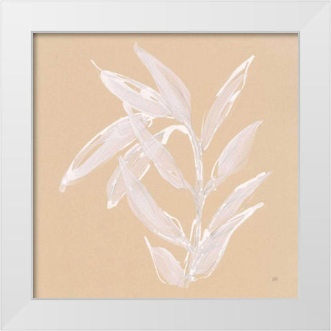 Leaf Study III White Modern Wood Framed Art Print by Paschke, Chris