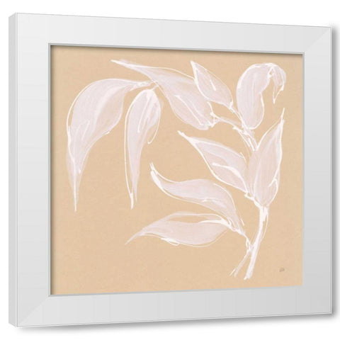 Leaf Study V White Modern Wood Framed Art Print by Paschke, Chris