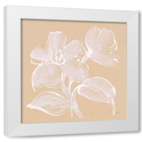 Poppy I White Modern Wood Framed Art Print by Paschke, Chris