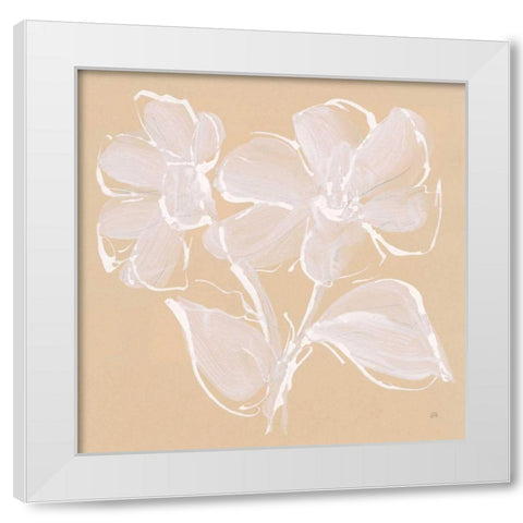 Poppy II White Modern Wood Framed Art Print by Paschke, Chris