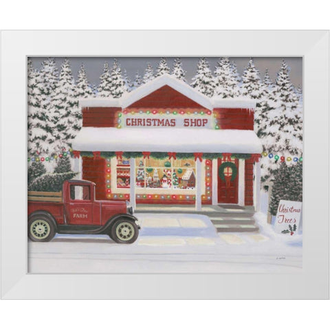 Holiday Moments II Gray White Modern Wood Framed Art Print by Wiens, James