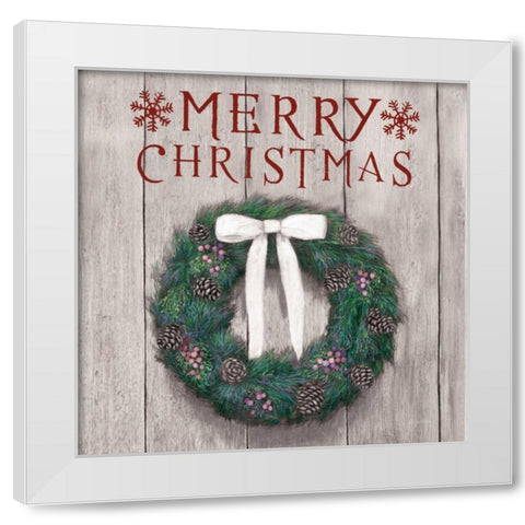 Christmas Affinity VII on Gray Wood White Modern Wood Framed Art Print by Wiens, James