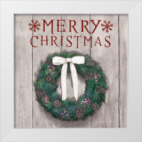 Christmas Affinity VII on Gray Wood White Modern Wood Framed Art Print by Wiens, James