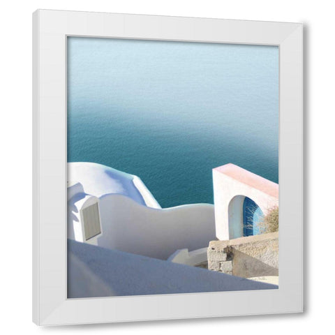 Santorini II White Modern Wood Framed Art Print by Miller, Sara Zieve