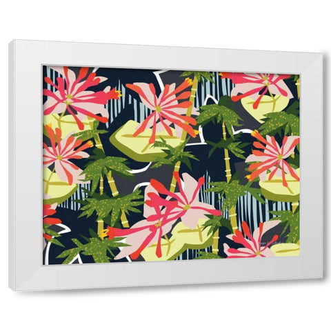 Bamboo Honeysuckle I White Modern Wood Framed Art Print by Gallagher, Megan