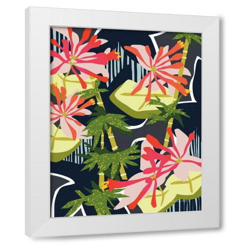 Bamboo Honeysuckle II White Modern Wood Framed Art Print by Gallagher, Megan
