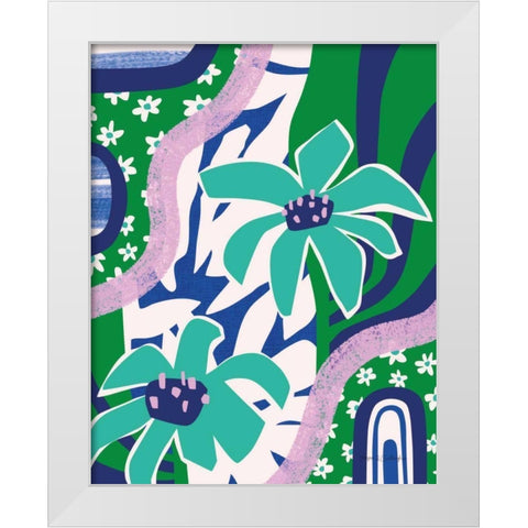 Daisies White Modern Wood Framed Art Print by Gallagher, Megan