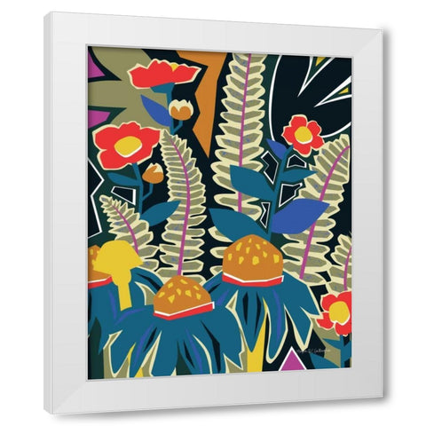 Ferns and Wildflowers II White Modern Wood Framed Art Print by Gallagher, Megan