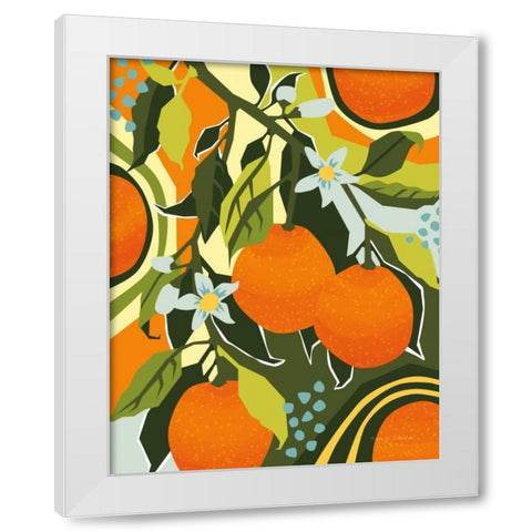 Sweet Clementine II White Modern Wood Framed Art Print by Gallagher, Megan