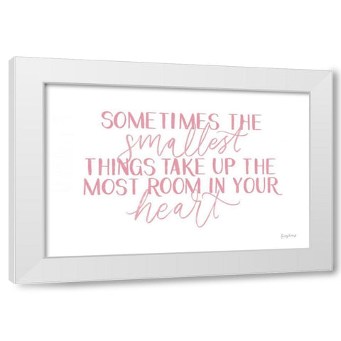 Little Child II Pink White Modern Wood Framed Art Print by Thorns, Becky